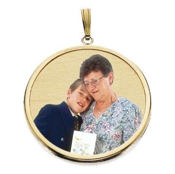 Large Round w/ Bezel Frame and Protective Crystal Photo Pendant Jewelry-Jewelry-Photograve-Afterlife Essentials