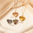 Diagonal Stripes Photo Heart Locket Necklace-Jewelry-Anavia-Afterlife Essentials