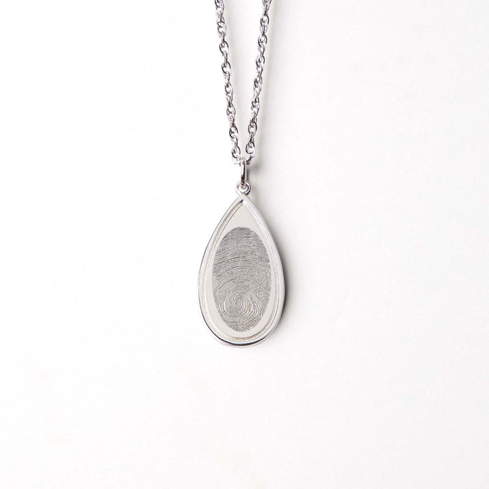 Teardrop Fingerprint Pendant Jewelry-Jewelry-The Living Urn-Sterling Silver-Afterlife Essentials