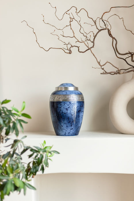 Blue Fire, Large/Adult Cremation Urn-Cremation Urns-Urns of Distinction-Afterlife Essentials