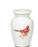 Keepsake-Alloy Urn-white with Red Cardinal-Cremation Urns-Bogati-Afterlife Essentials