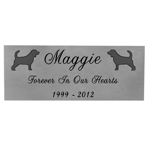 Engraved Pet Memorial Plaque - Brass or Silver Finish, 2 sizes-Plaques-New Memorials-Afterlife Essentials