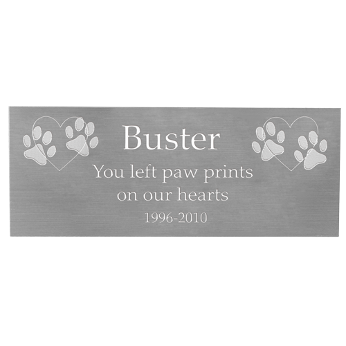 Engraved Pet Memorial Plaque - Brass or Silver Finish, 2 sizes-Plaques-New Memorials-Afterlife Essentials