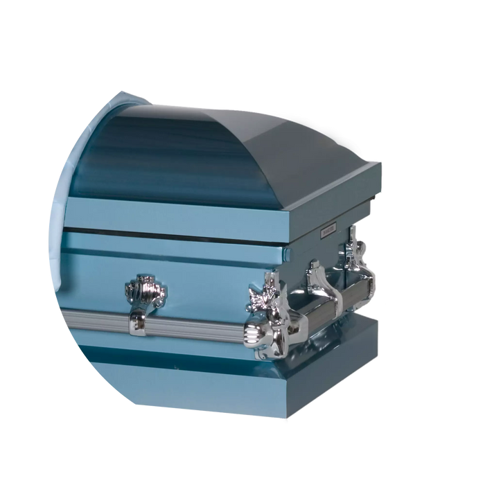Steel Pet Casket - Light Blue-Pet Caskets-Titan Caskets-Afterlife Essentials