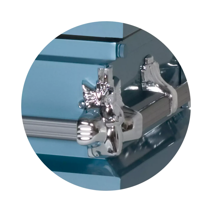 Steel Pet Casket - Light Blue-Pet Caskets-Titan Caskets-Afterlife Essentials