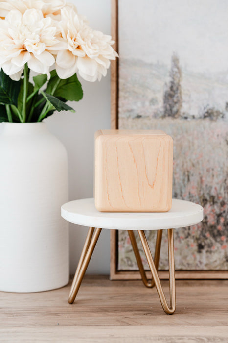 Maple Artisan Cube, Small/Infant Cremation Urn-Cremation Urns-Urns of Distinction-Afterlife Essentials