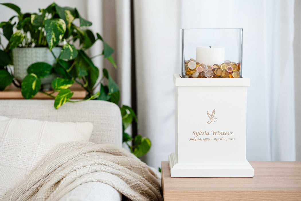 White Candle, Large/Adult Cremation Urn-Cremation Urns-Urns of Distinction-Afterlife Essentials