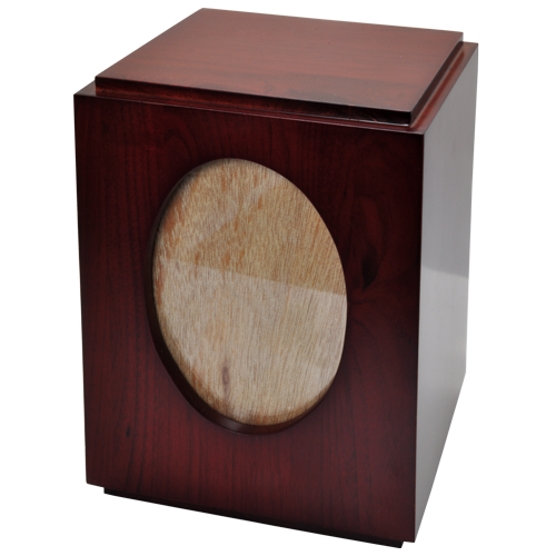 Cherry Finish Wood with Oval Photo Frame 200 cu in Cremation Urn-Cremation Urns-New Memorials-Afterlife Essentials