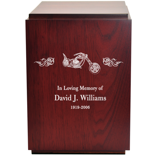 Classic Cherry Finish Wood 200 cu Cremation Urn-Cremation Urns-New Memorials-Afterlife Essentials