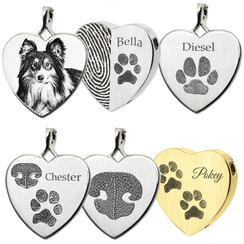 Pet Personalized Heart Cremation Pendant Jewelry-Jewelry-New Memorials-Afterlife Essentials