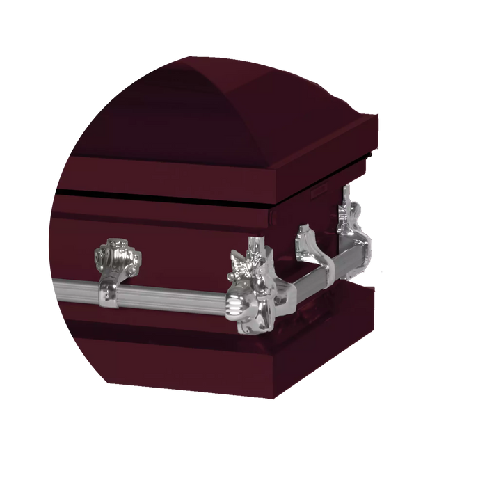 Steel Pet Casket - Maroon-Pet Caskets-Titan Caskets-Afterlife Essentials