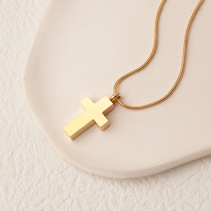 Premium Cross Memorial Necklace Cremation Jewelry-Jewelry-Anavia-Afterlife Essentials