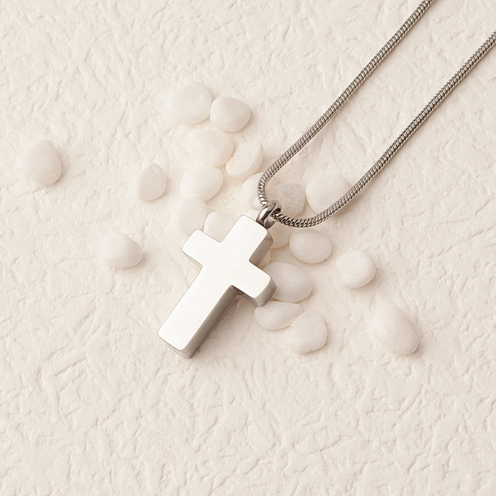 Premium Cross Memorial Necklace Cremation Jewelry-Jewelry-Anavia-Afterlife Essentials