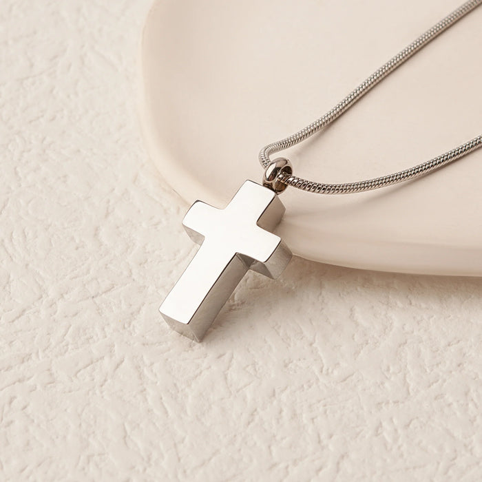 Premium Cross Memorial Necklace Cremation Jewelry-Jewelry-Anavia-Afterlife Essentials