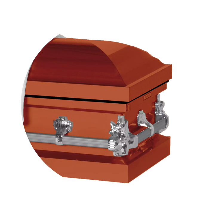 Steel Pet Casket - Orange-Pet Caskets-Titan Caskets-Afterlife Essentials