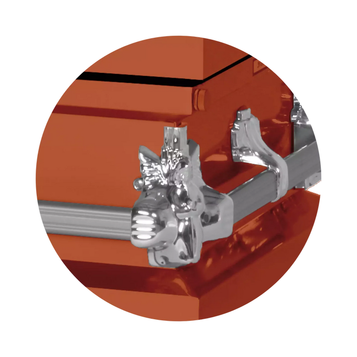 Steel Pet Casket - Orange-Pet Caskets-Titan Caskets-Afterlife Essentials