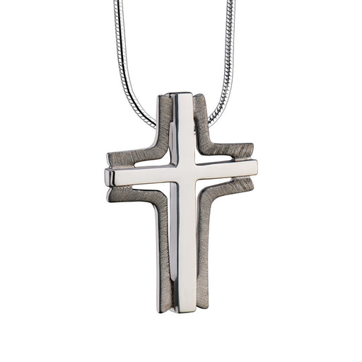 Modern Grace Cremation Pendant, Ruthenium Jewelry-Jewelry-Urns of Distinction-Afterlife Essentials