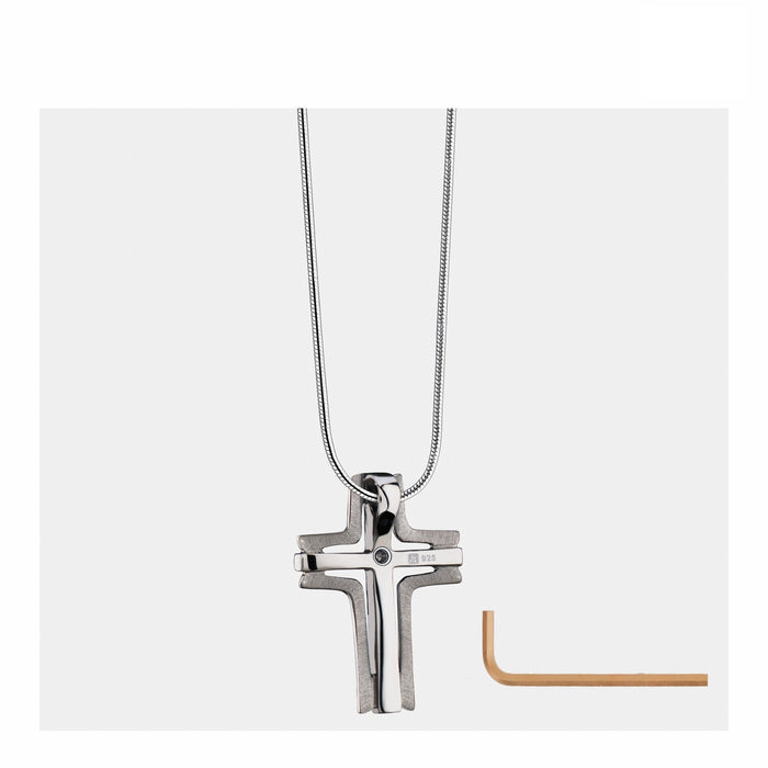 Modern Grace Cremation Pendant, Ruthenium Jewelry-Jewelry-Urns of Distinction-Afterlife Essentials