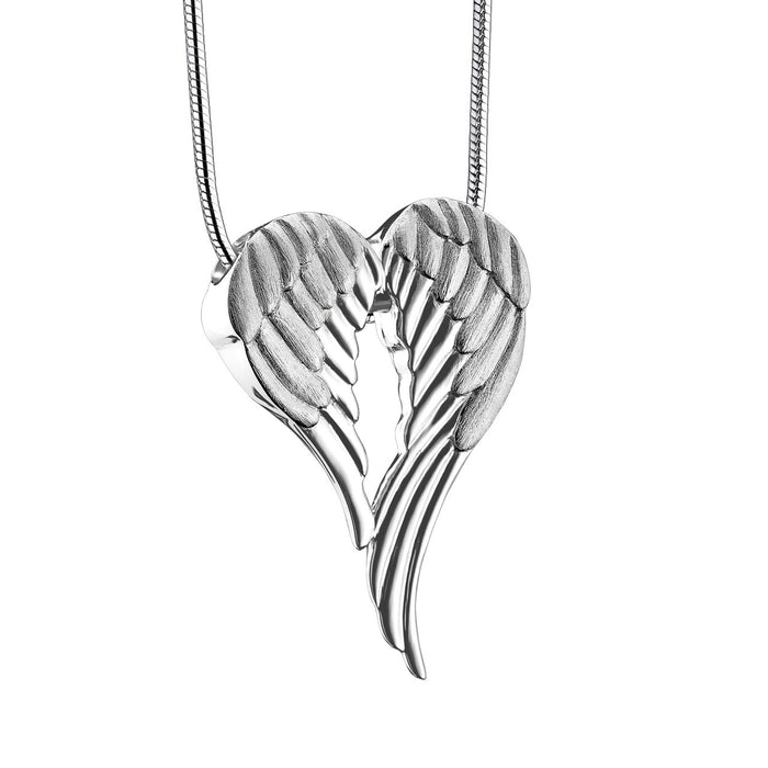 Angel Wings Cremation Pendant, Silver Jewelry-Jewelry-Urns of Distinction-Afterlife Essentials