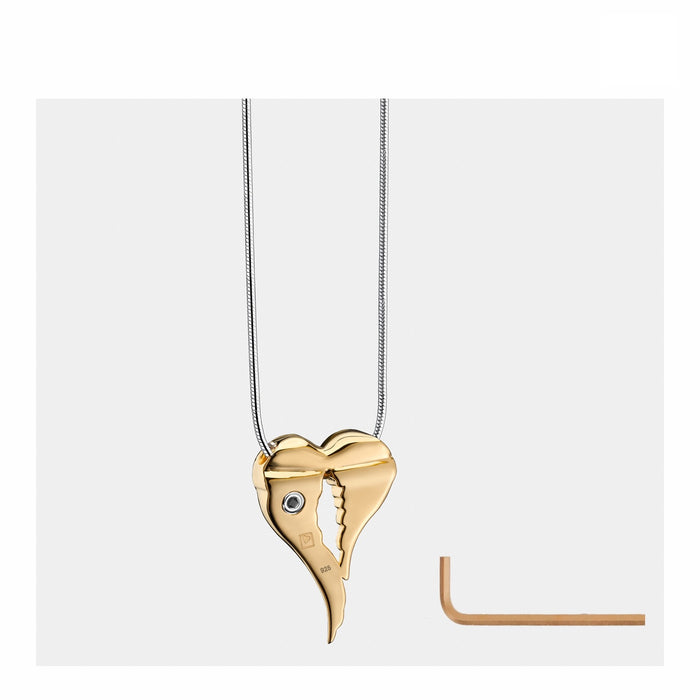 Angel Wings Cremation Pendant, Gold-Plated Jewelry-Jewelry-Urns of Distinction-Afterlife Essentials
