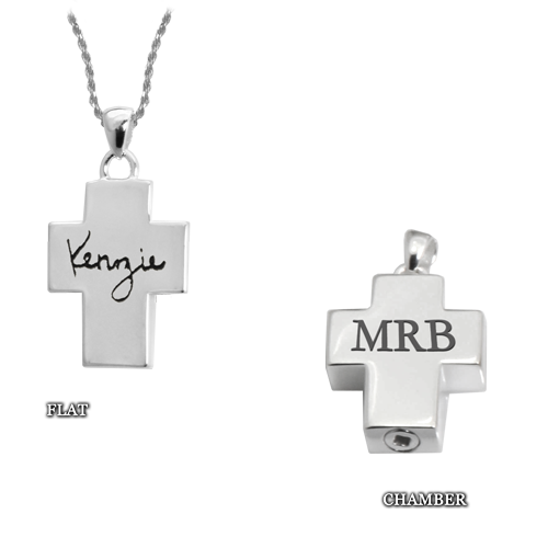 Cross Fingerprint Standard Size Cremation Jewelry-Jewelry-New Memorials-Afterlife Essentials