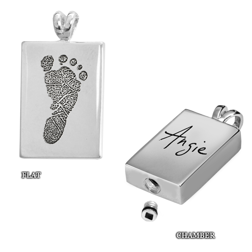 Rectangle 3D Photo Memorial Pendant Cremation Jewelry-Jewelry-New Memorials-Afterlife Essentials