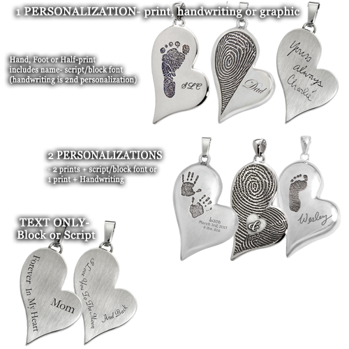 Personalized Teardrop Heart Cremation Jewelry-Jewelry-New Memorials-Afterlife Essentials