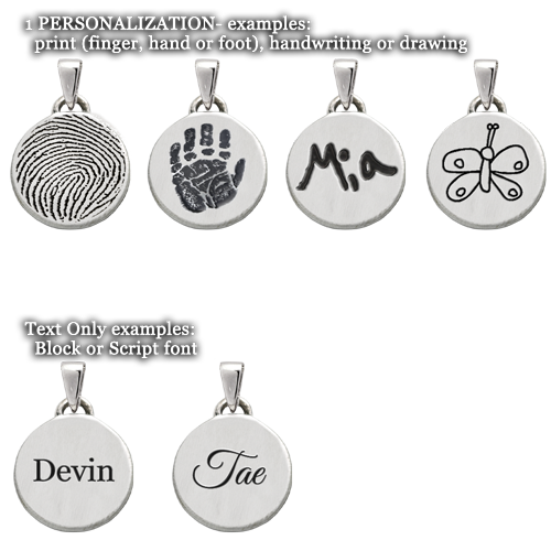 Petite Round Fingerprint Cremation Jewelry-Jewelry-New Memorials-Afterlife Essentials