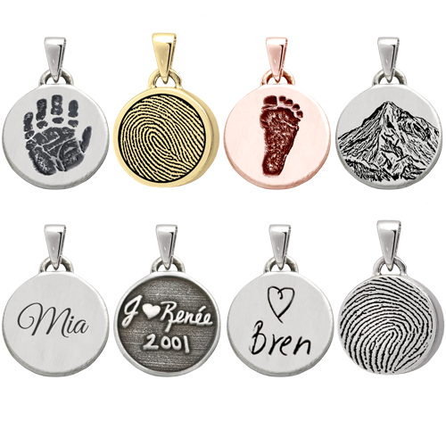 Personalized Petite Round Cremation Jewelry-Jewelry-New Memorials-Afterlife Essentials