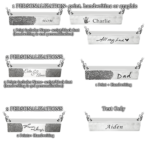 Personalized Bar Pendant Horizontal- Chamber Cremation Jewelry-Jewelry-New Memorials-Afterlife Essentials