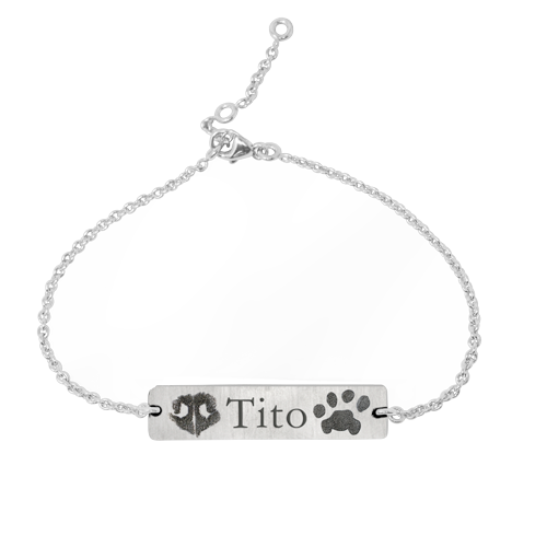 Pet Personalized Bar Pendant Horizontal- Flat Memorial Jewelry-Jewelry-New Memorials-Afterlife Essentials
