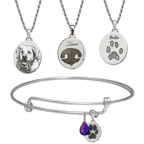 Pet Personalized Petite Oval Cremation Jewelry-Jewelry-New Memorials-Afterlife Essentials