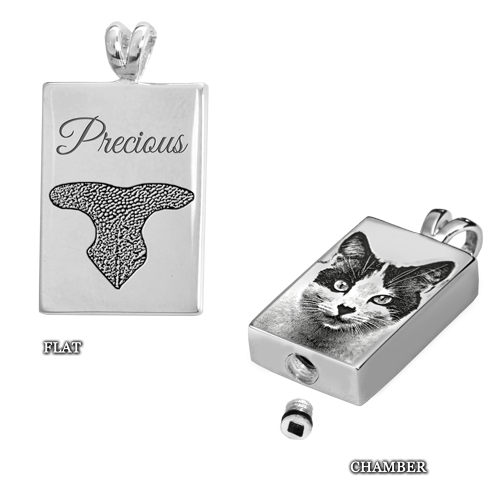 Pet Personalized Rectangle Cremation Jewelry-Jewelry-New Memorials-Afterlife Essentials