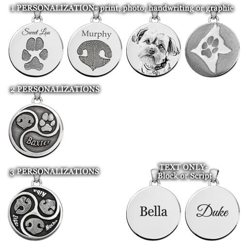 Pet Personalized Round Cremation Jewelry-Jewelry-New Memorials-Afterlife Essentials
