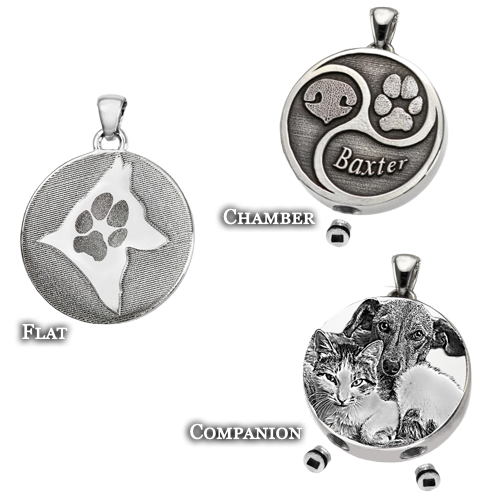 Pet Personalized Round Cremation Jewelry-Jewelry-New Memorials-Afterlife Essentials