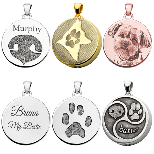 Pet Personalized Round Cremation Jewelry-Jewelry-New Memorials-Afterlife Essentials