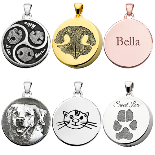 Pet Personalized Round Cremation Jewelry-Jewelry-New Memorials-Afterlife Essentials