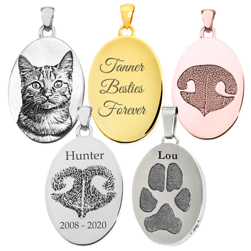 Pet Personalized Oval Jewelry-Jewelry-New Memorials-Afterlife Essentials