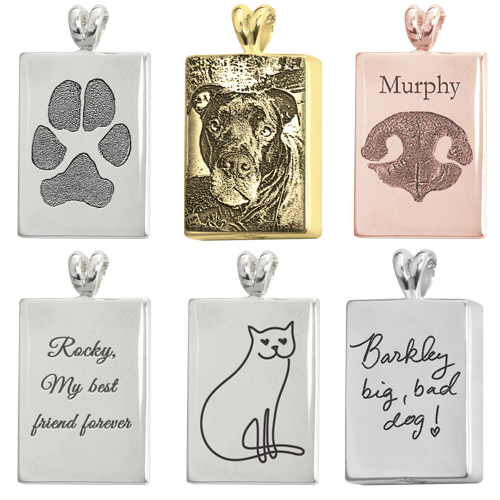 Pet Personalized Rectangle Cremation Jewelry-Jewelry-New Memorials-Afterlife Essentials