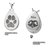 B&B Teardrop Actual Pawprint Cremation Jewelry-Jewelry-New Memorials-Afterlife Essentials