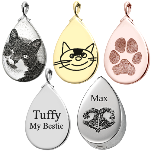 Personalized Pet Teardrop Cremation Jewelry-Jewelry-New Memorials-Afterlife Essentials