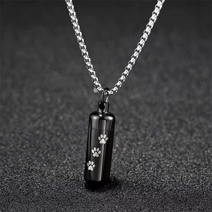 Paw Print Vial for Ashes Cremation Jewelry