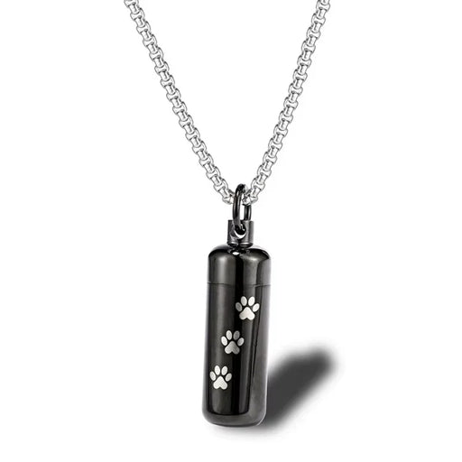 Paw Print Vial for Ashes Cremation Jewelry-Jewelry-The Living Urn-Afterlife Essentials