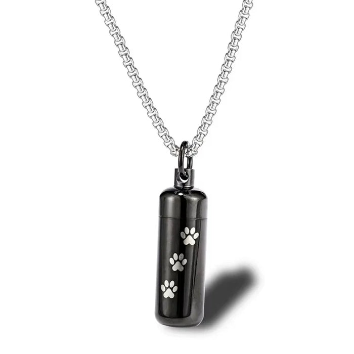 Paw Print Vial for Ashes Cremation Jewelry