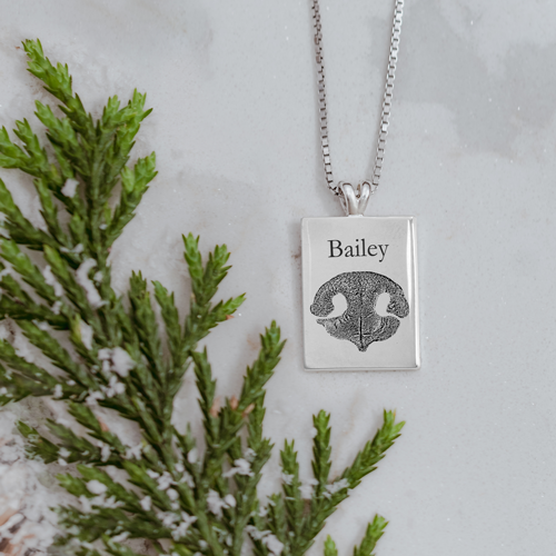 Pet Personalized Rectangle Cremation Jewelry-Jewelry-New Memorials-Afterlife Essentials