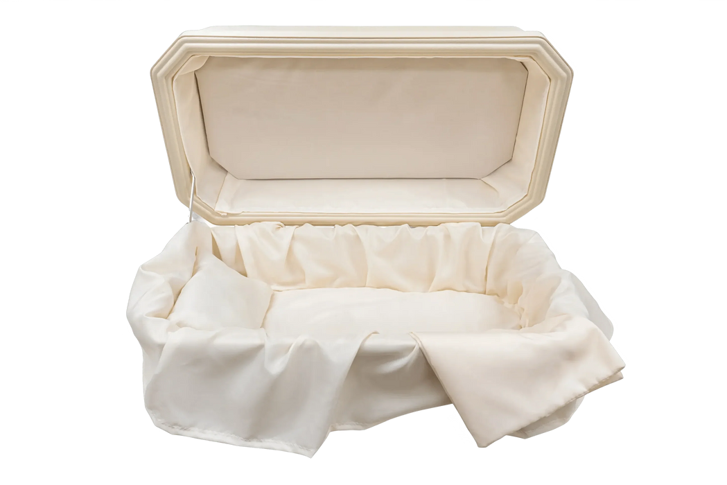 Platinum Pet Casket - Almond with Cream-Pet Caskets-Titan Caskets-Afterlife Essentials