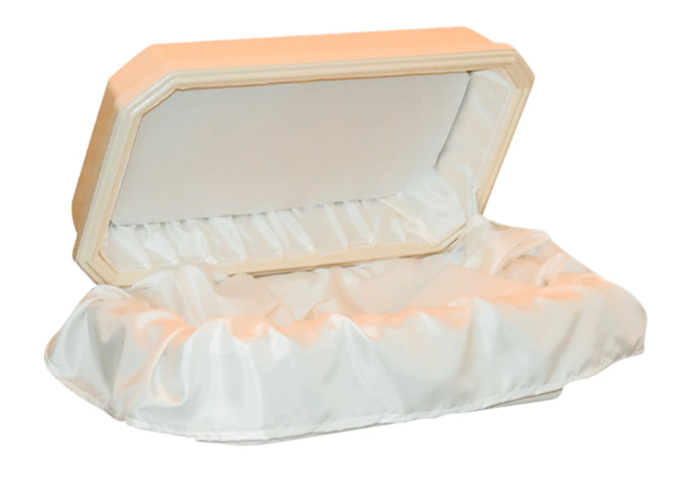 Platinum Pet Casket - Almond with Cream-Pet Caskets-Titan Caskets-Afterlife Essentials