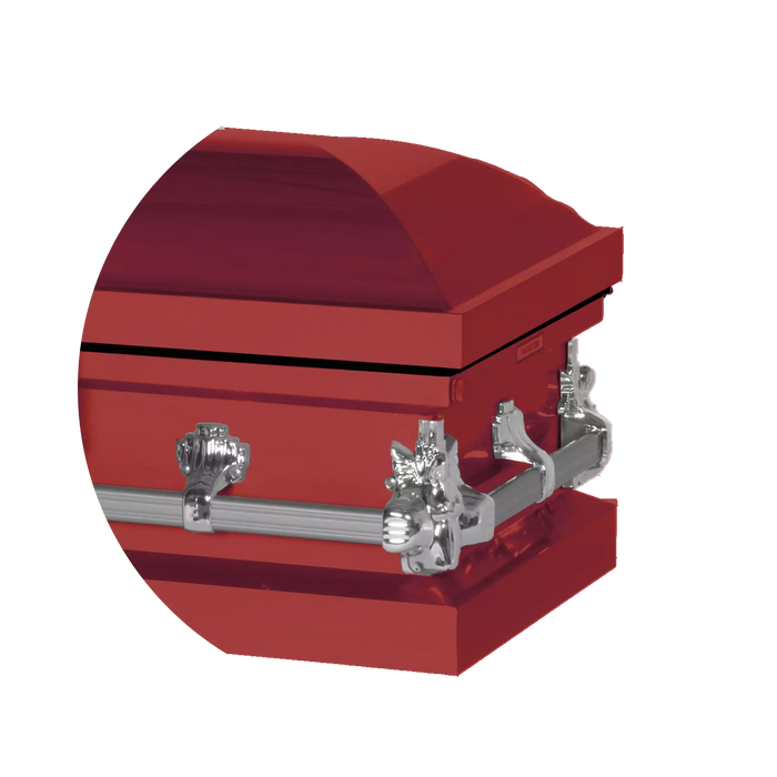 Steel Pet Casket - Red-Pet Caskets-Titan Caskets-Afterlife Essentials
