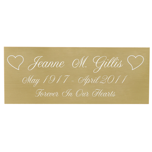 Engraved Memorial Plaque- Brass or Silver Finish, 2 sizes-Plaques-New Memorials-Afterlife Essentials