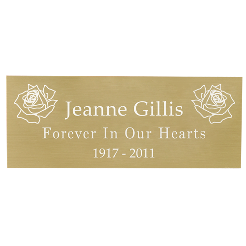 Engraved Memorial Plaque- Brass or Silver Finish, 2 sizes-Plaques-New Memorials-Afterlife Essentials